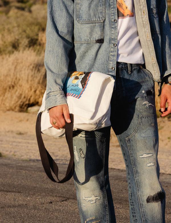 Maison Scotch JOE JONAS X SCOTCH SODA PRINTED CANVAS TOTE