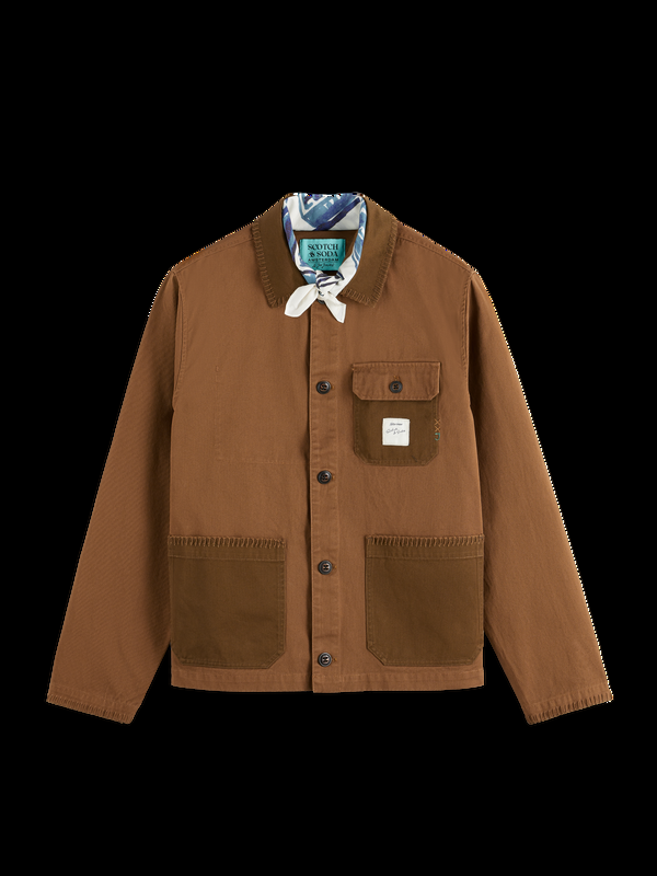 maison scotch JOE JONAS X SCOTCH SODA TWILL WORKER JACKET