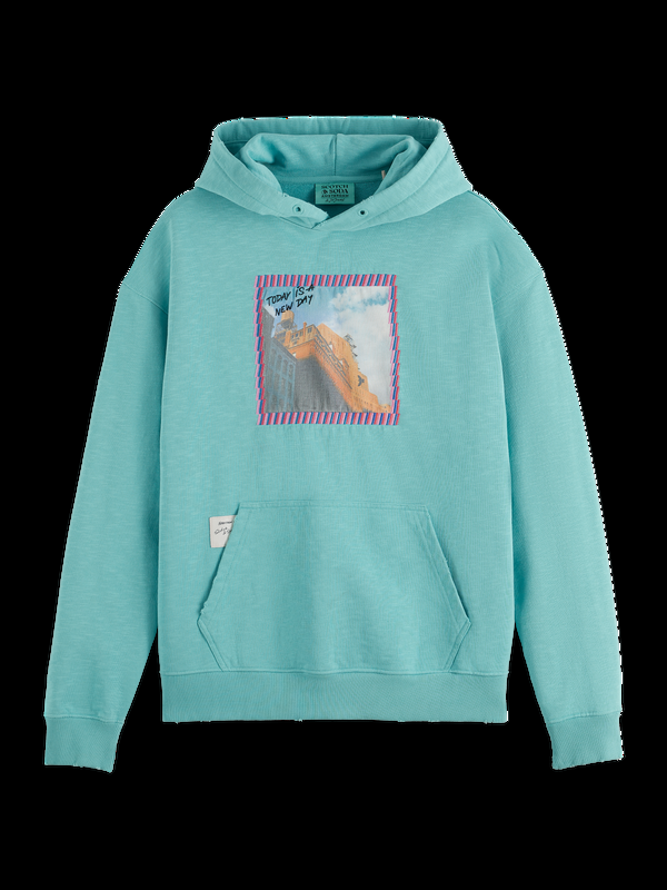 maison scotch JOE JONAS X SCOTCH SODA WASHED ARTWORK HOODIE