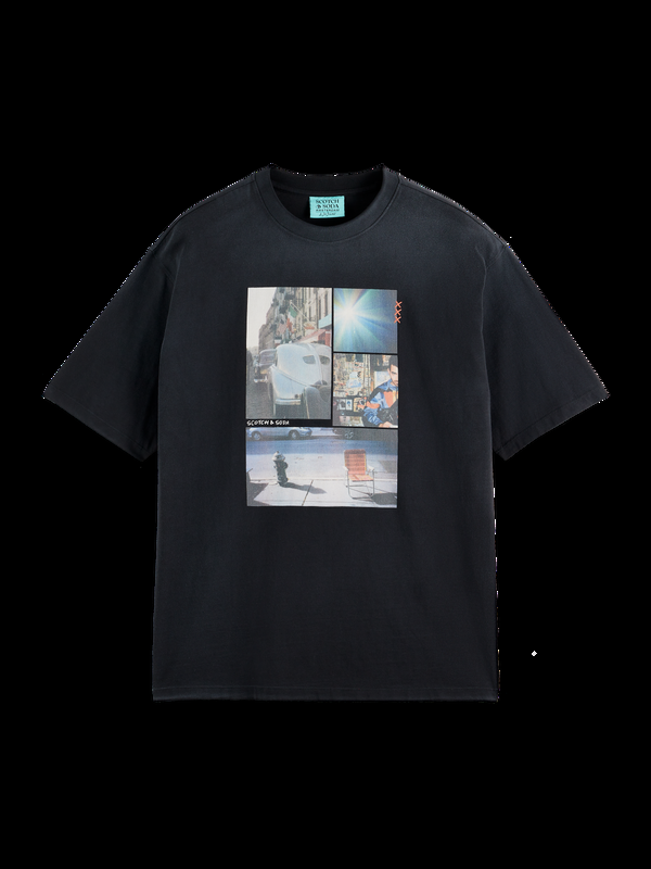maison scotch JOE JONAS X SCOTCH SODA WASHED PHOTO PRINT T-SHIRT