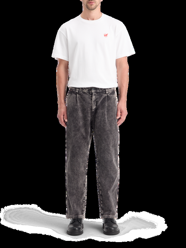 maison scotch LOOSE TAPERED PLEATED WASHED CORDUROY CHINO