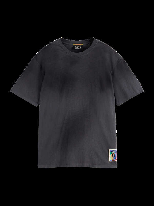 Maison Scotch Losvallend Onregelmatig Geverfd T-shirt Met Artwork