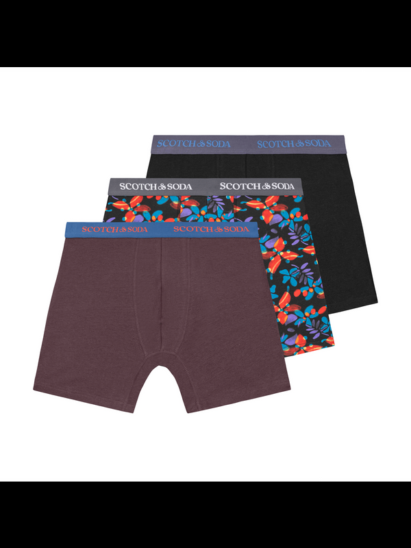Maison Scotch 3-PACK MEN'S COTTON BOXERS