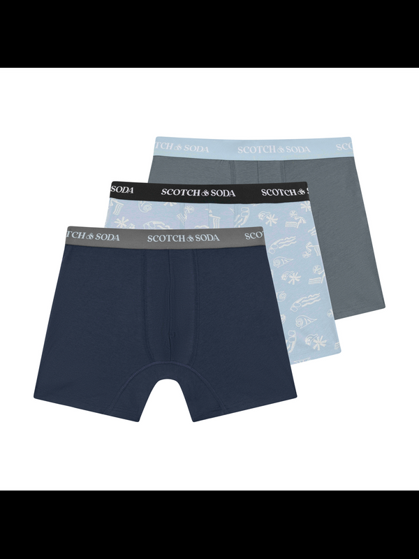 Maison Scotch 3-PACK MEN'S COTTON BOXERS