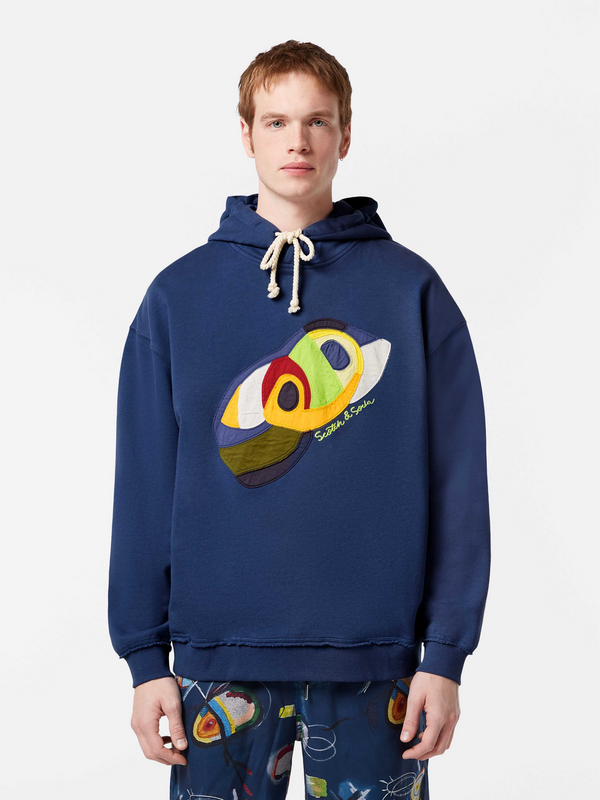 maison scotch Applique Hoodie