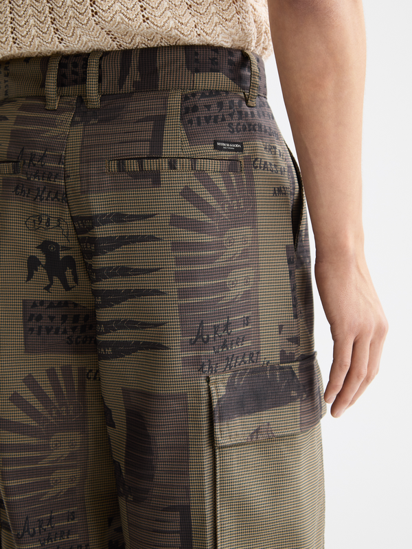 Maison Scotch Baggy Printed Cargo Pants