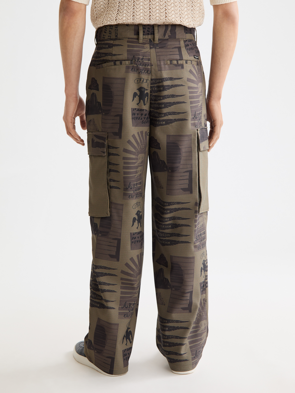 Maison Scotch Baggy Printed Cargo Pants