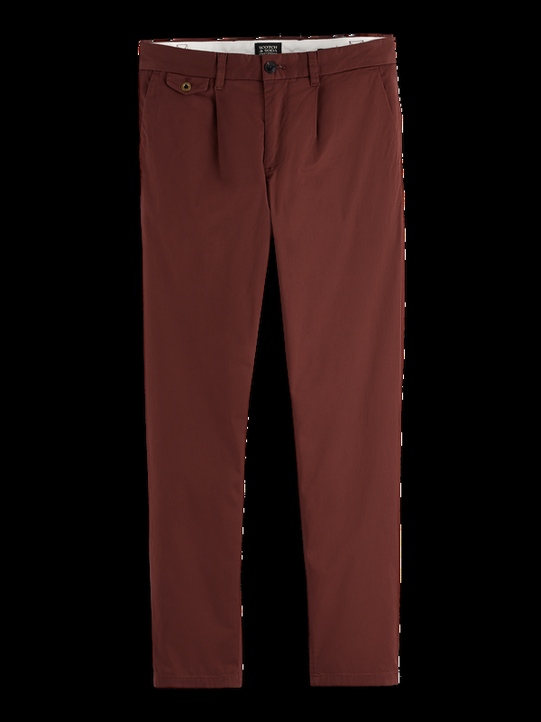 Maison Scotch BLAKE - PLEATED SATINE CHINO