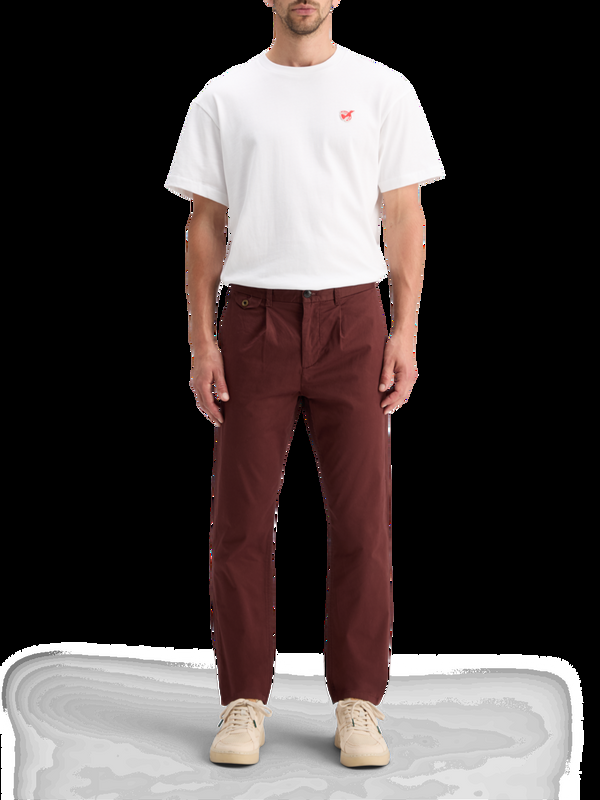 maison scotch BLAKE - PLEATED SATINE CHINO