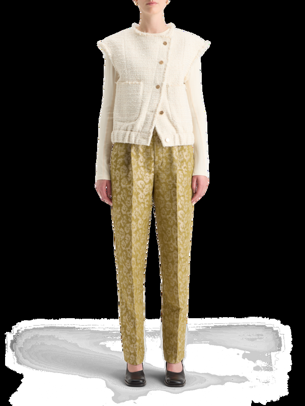 maison scotch BOUCLE TWEED COLLARLESS GILET