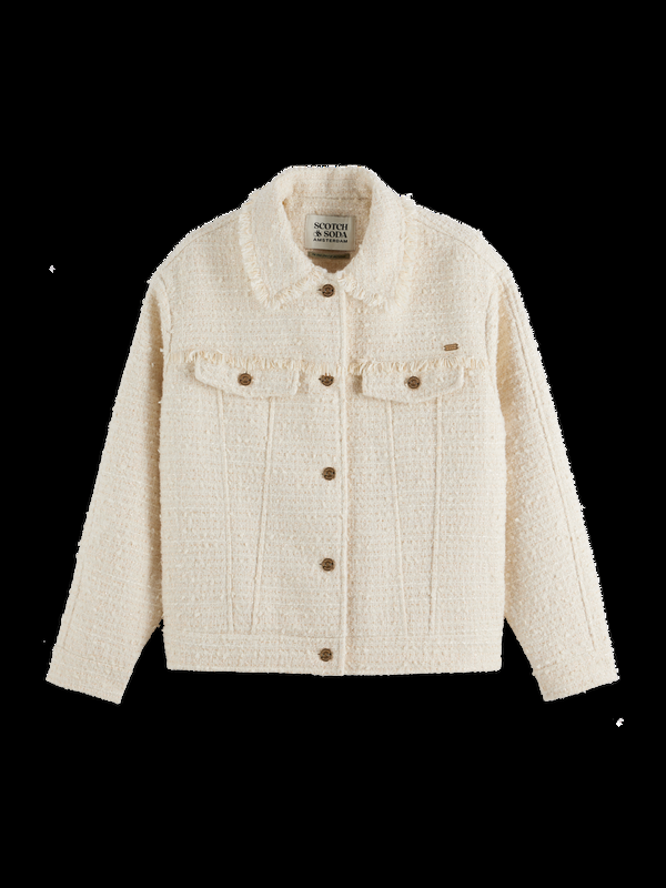 maison scotch BOUCLE TWEED TRUCKER JACKET