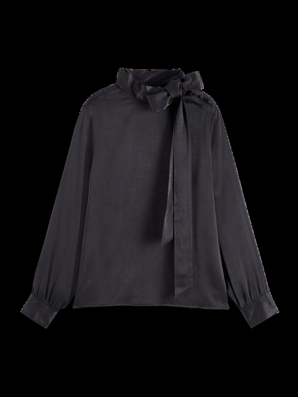 maison scotch BOW NECK TOP