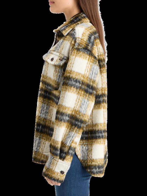 Maison Scotch BRUSHED CHECK WOOL MIX SHIRT JACKET