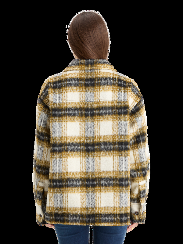 Maison Scotch BRUSHED CHECK WOOL MIX SHIRT JACKET