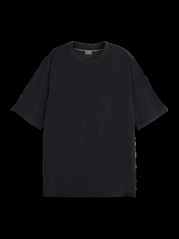 Maison Scotch BURN OUT ARTWORK RELAXED FIT T-SHIRT