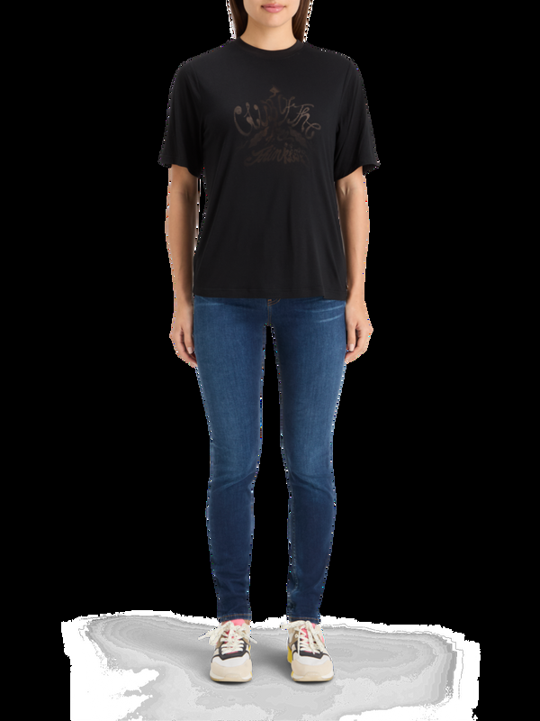 maison scotch BURN OUT ARTWORK RELAXED FIT T-SHIRT