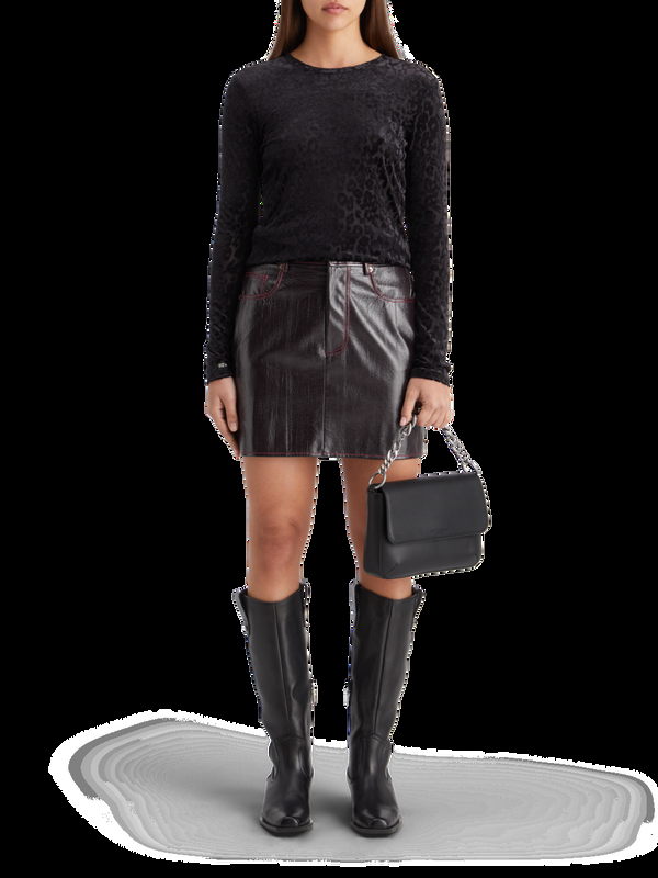 maison scotch Burn-out T-shirt met lange mouwen