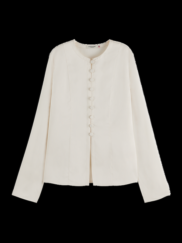 Maison Scotch BUTTON DOWN CREPE SHIRT