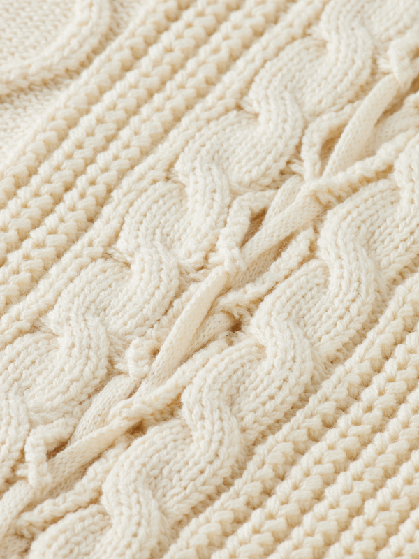 Maison Scotch CABLE STITCH FUNNEL NECK SPENCER