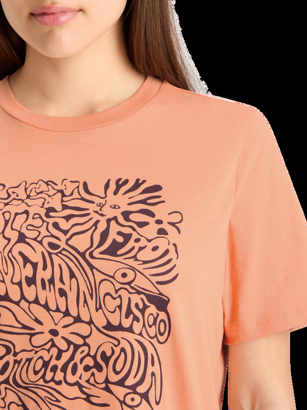 Maison Scotch CHEST ARTWORK RELAXED FIT T-SHIRT