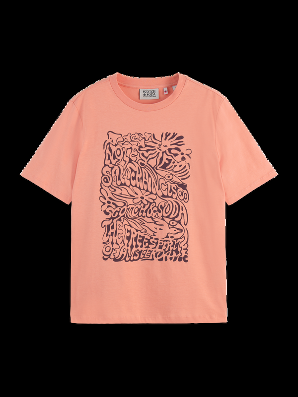 Maison Scotch CHEST ARTWORK RELAXED FIT T-SHIRT