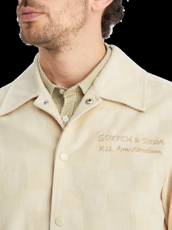 Maison Scotch Corduroy Collegejack Met Ruitdessin