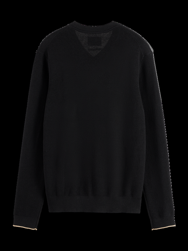 Maison Scotch Cotton Linen V-neck Knit