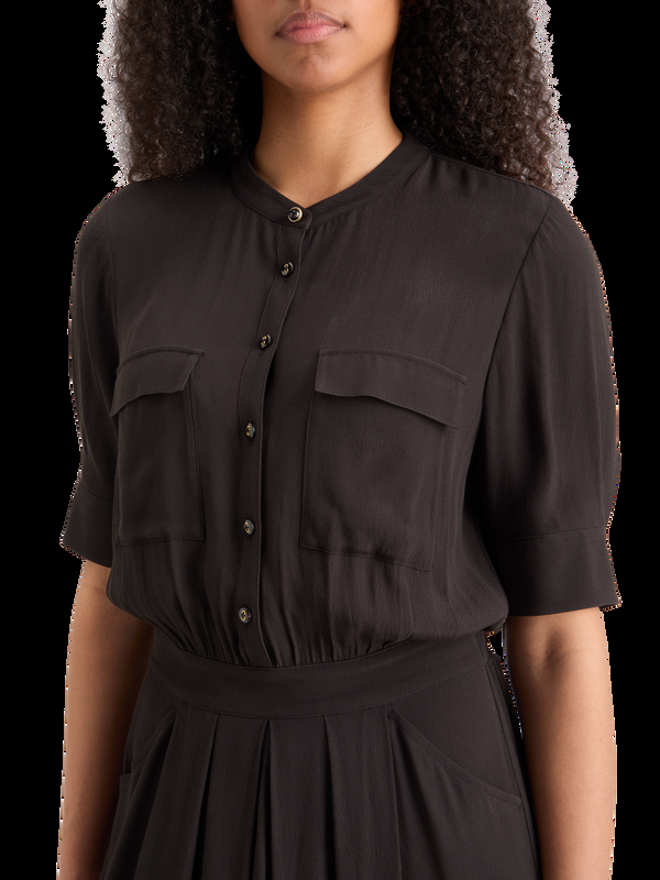 Maison Scotch CREPE MIDI DRESS WITH CHEST POCKETS