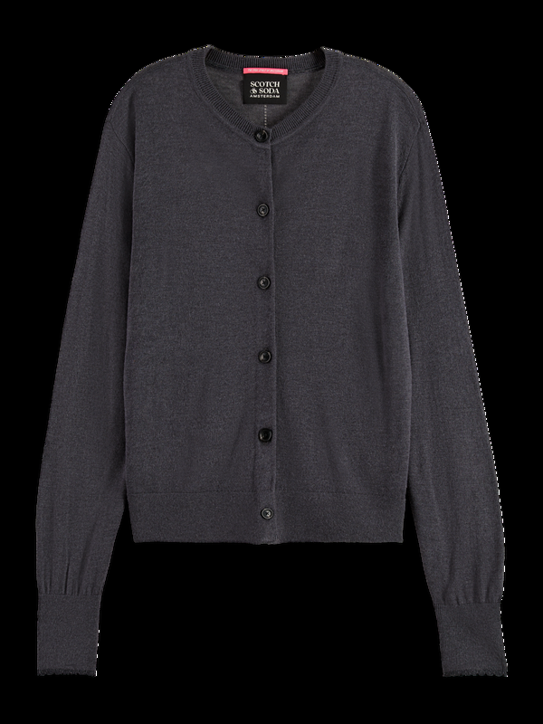 maison scotch CREW NECK RELAXED CARDIGAN