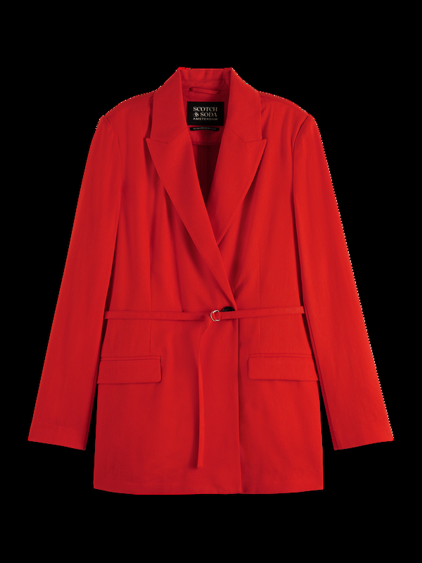 maison scotch DB BLAZER WITH BELT DETAIL