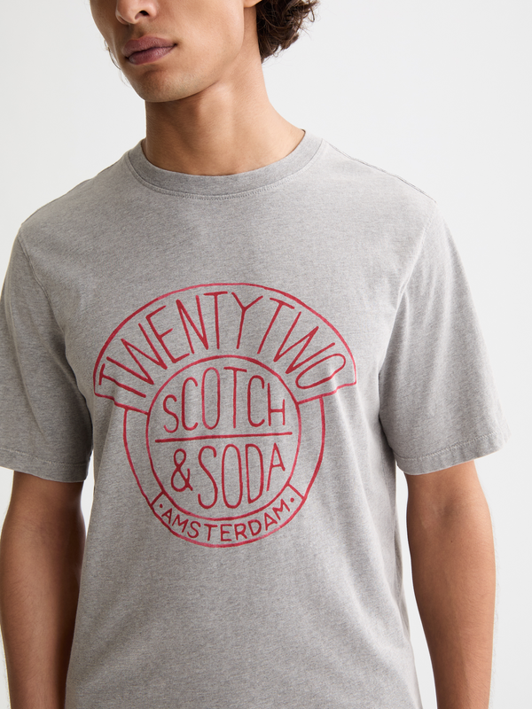 Maison Scotch Denim Artwork T-shirt