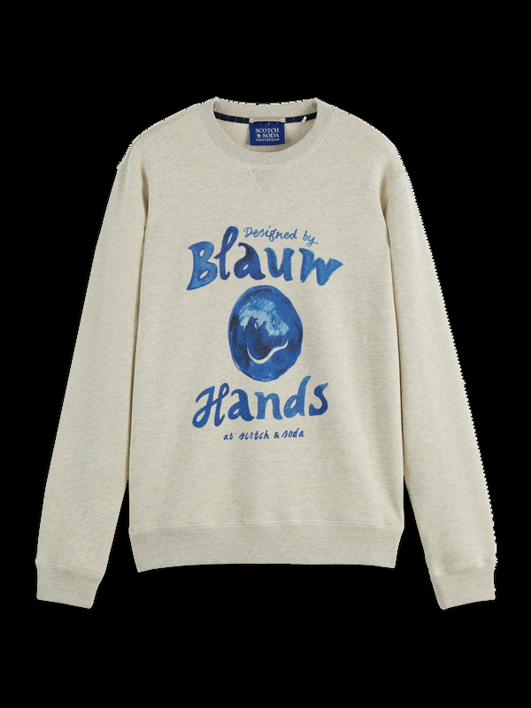 Maison Scotch Denim Washed Artwork Sweatshirt