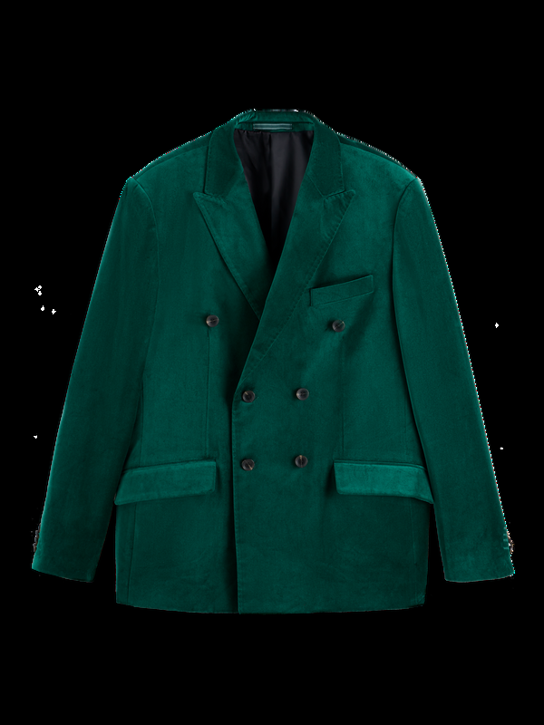 Maison Scotch DOUBLE-BREASTED VELVET PARTY BLAZER