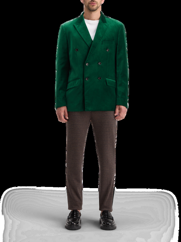 maison scotch DOUBLE-BREASTED VELVET PARTY BLAZER