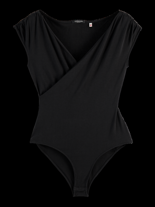 maison scotch DRAPED SLEEVELESS FITTED BODY