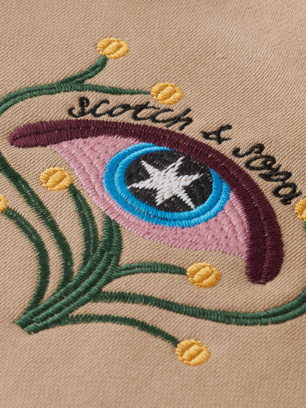 Maison Scotch EMBROIDERED ARTWORK SWEATSHIRT