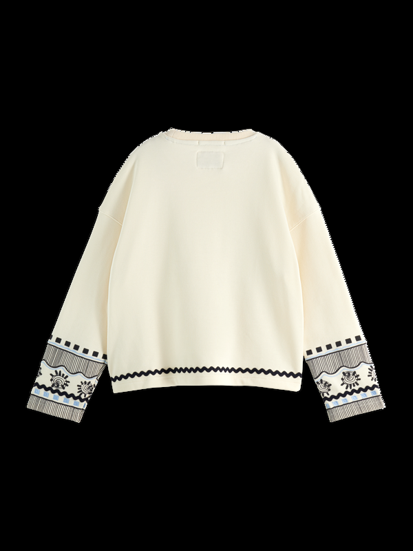 Maison Scotch Embroidered Crewneck