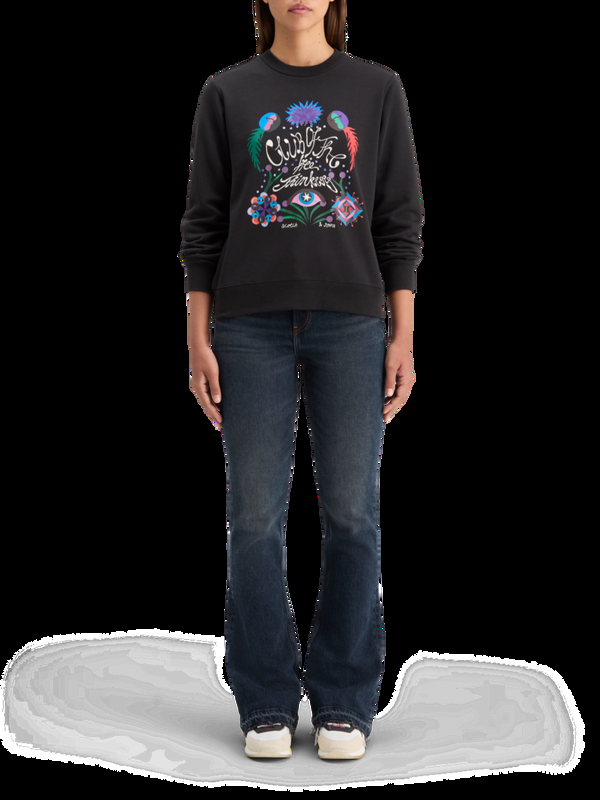 maison scotch EMBROIDERED REGULAR FIT SWEATSHIRT