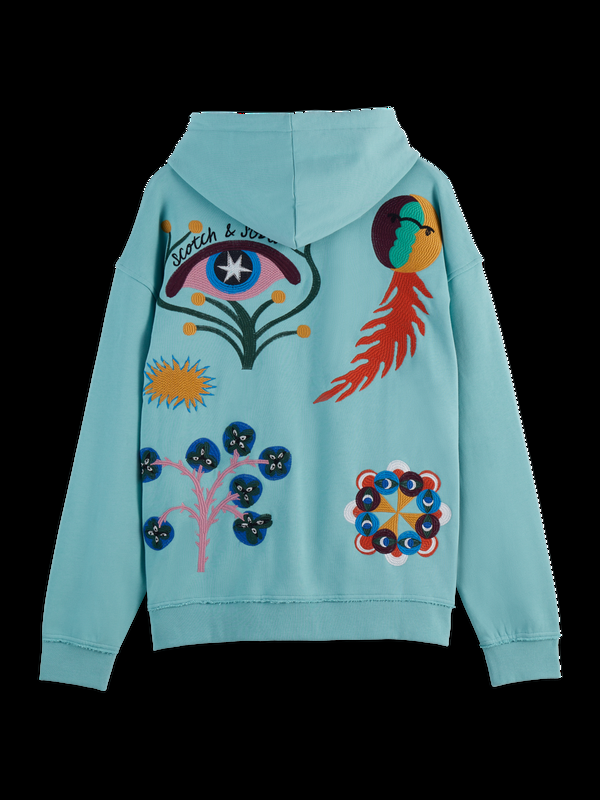 Maison Scotch EMBROIDERY ARTWORK HOODIE