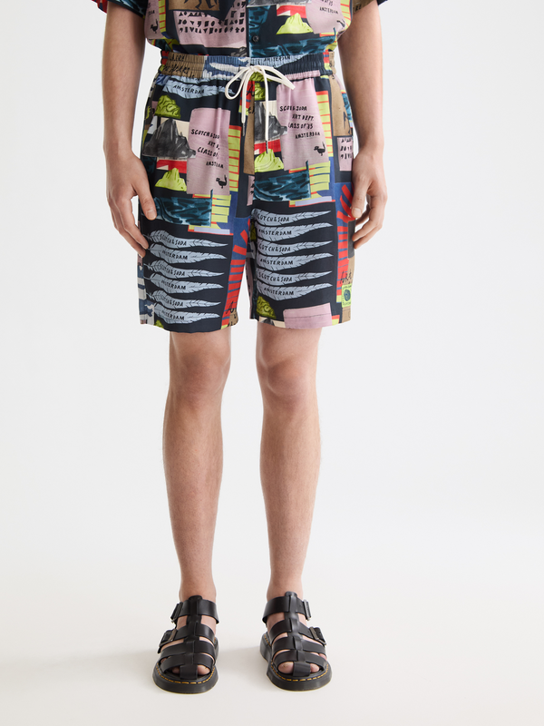 Maison Scotch Fave Printed Bermuda Shorts