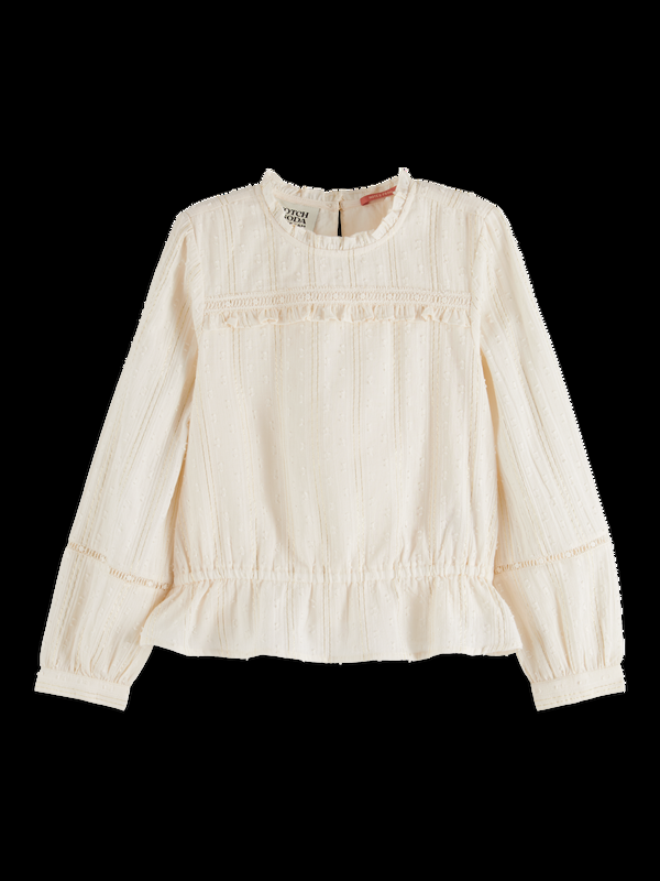 maison scotch FESTIVE LUREX CLIP JACQUARD TOP