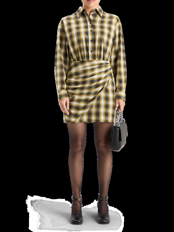 maison scotch FLANNEL MINI WRAP DRESS