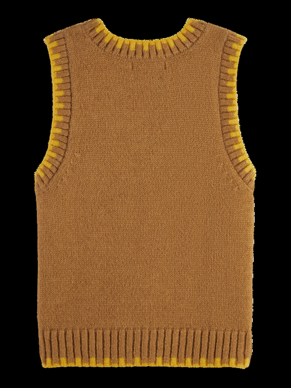 Maison Scotch FLUFFY BLANKET STITCH VEST