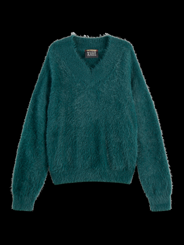 Maison Scotch FLUFFY V-NECK RELAXED PULLOVER