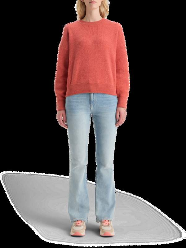 maison scotch Fuzzy trui met ronde hals