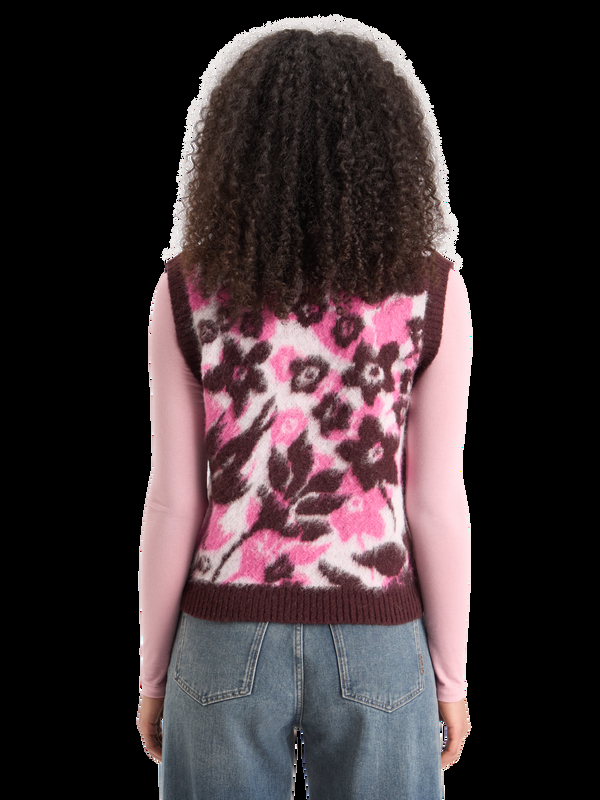 Maison Scotch FUZZY V- NECK JACQUARD SPENCER