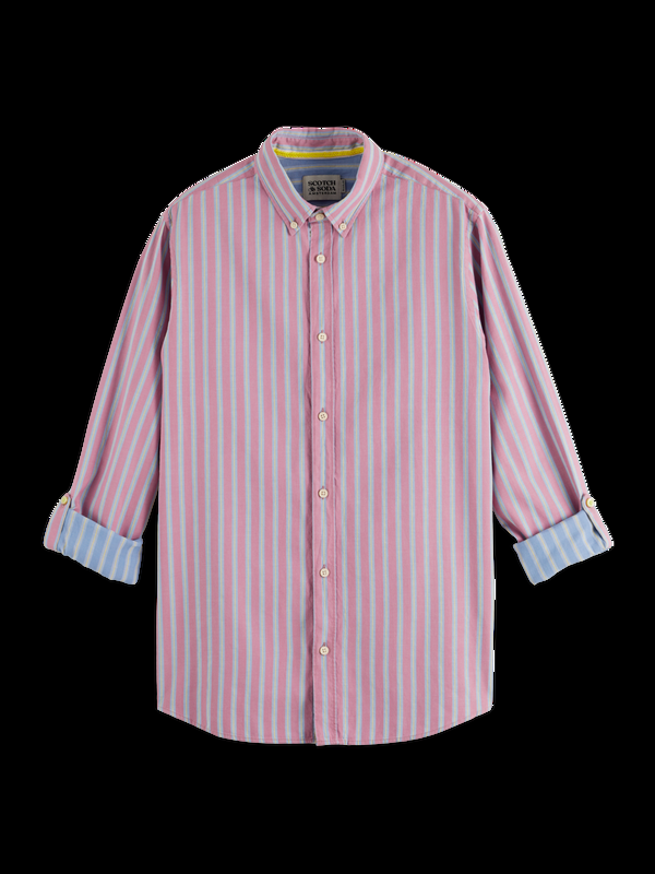 maison scotch Garenverf dobby gestreept overhemd maison scotch Garenverf dobby gestreept overhemd