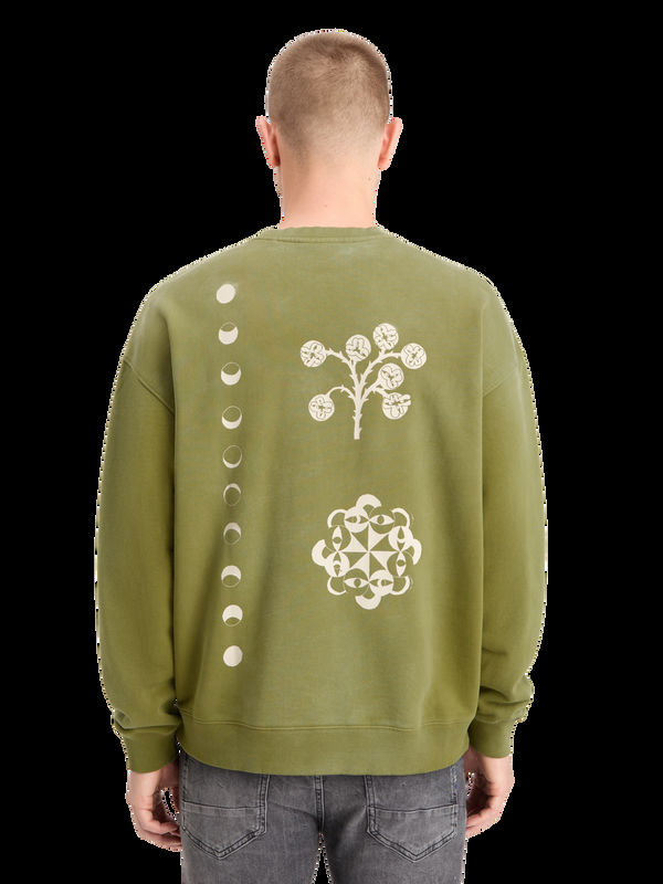 Maison Scotch GARMENT DYED ARTWORK SWEATSHIRT
