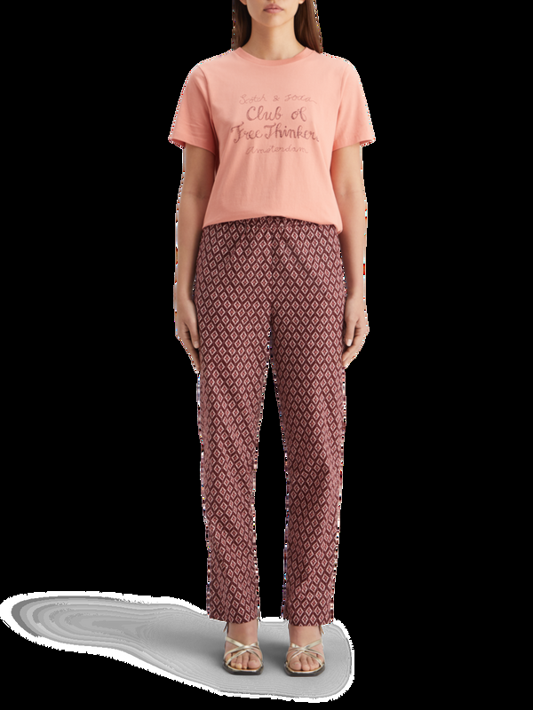 maison scotch Gia blokprint pull-on broek