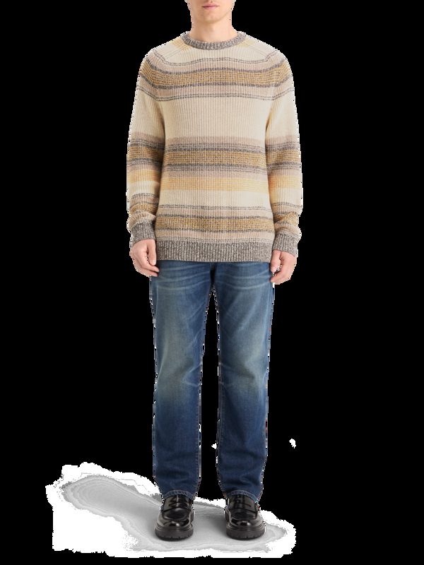 maison scotch GRADIENT COTTON STRIPES SWEATER